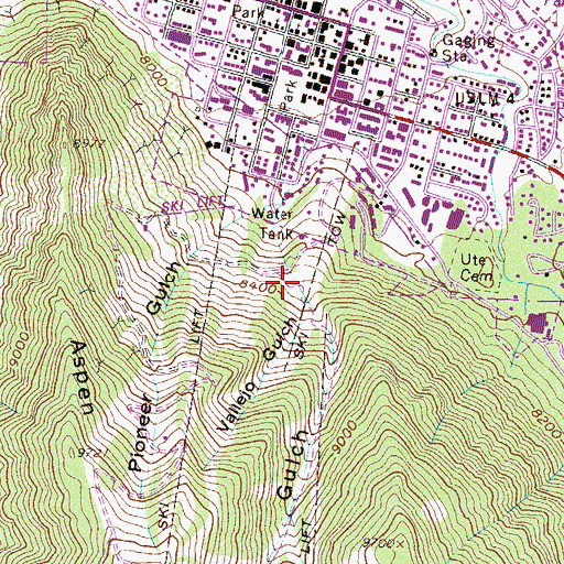 Topographic Map of Franklin Mine, CO