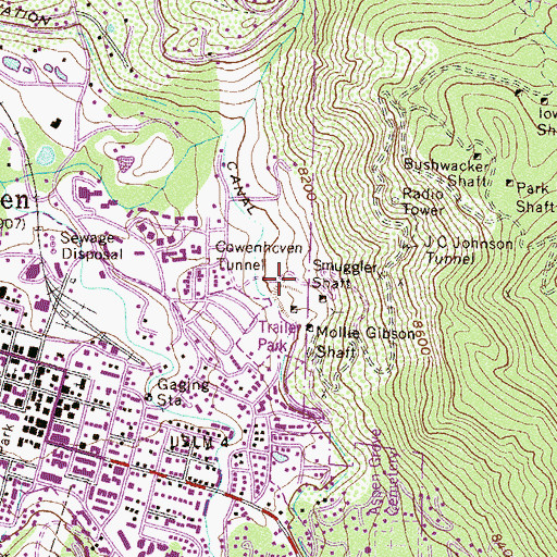 Topographic Map of Free Silver Mine, CO
