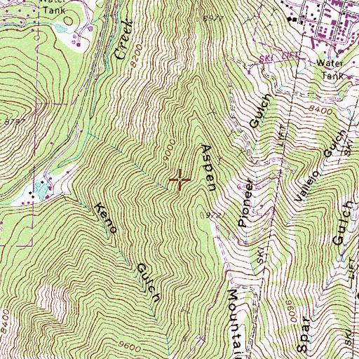 Topographic Map of Harkins Tunnel Mine, CO