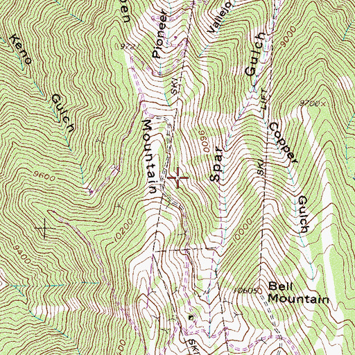 Topographic Map of Harrisburg Mine, CO