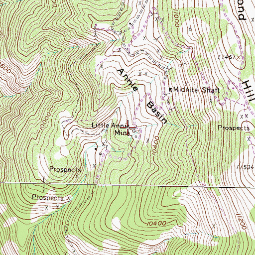 Topographic Map of Hope Mining M and L Company Mine, CO