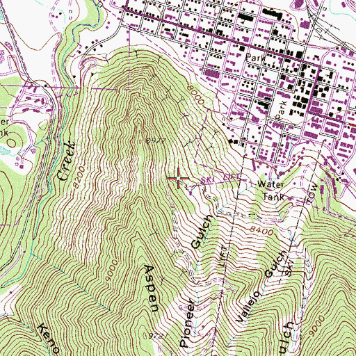 Topographic Map of Igneous Tunnel Mine, CO