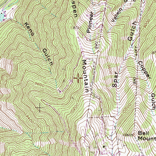 Topographic Map of Jenny Lind Mine, CO