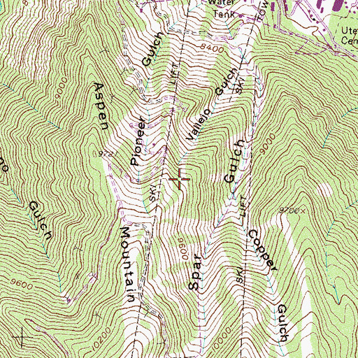 Topographic Map of LaSalle Mine, CO