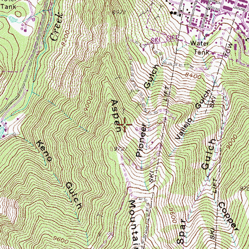 Topographic Map of Late Acquisition Shaft Mine, CO
