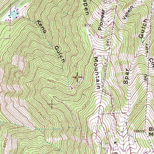 Topographic Map of Martha Washington Mine, CO