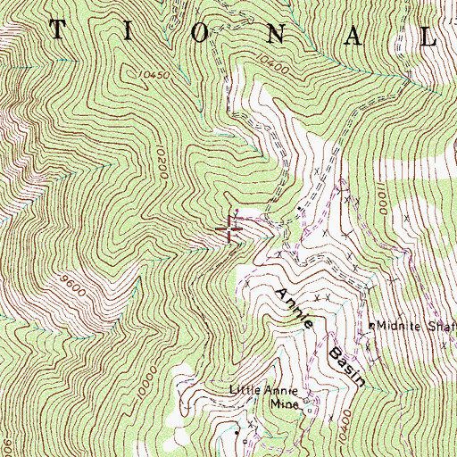 Topographic Map of Mount Ranger Group Mine, CO
