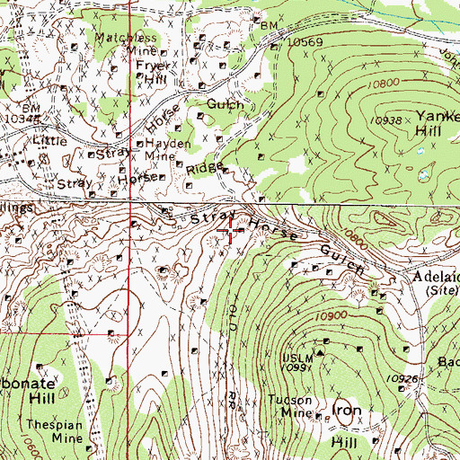 Topographic Map of Mikado Mine, CO