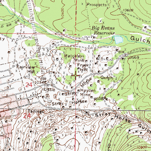 Topographic Map of Morning Star Mine, CO