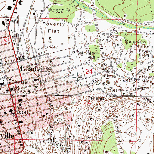 Topographic Map of Newell Mine, CO
