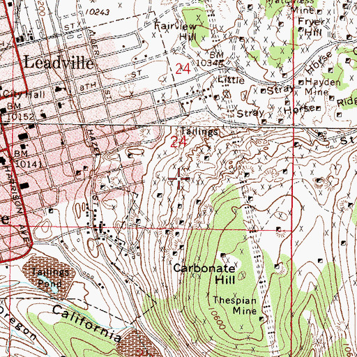Topographic Map of Niles Mine, CO