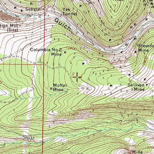 Topographic Map of Only Chance Mine, CO