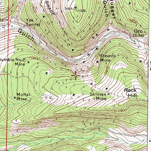 Topographic Map of Ostrom Mine, CO