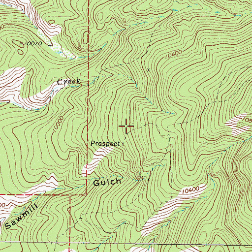 Topographic Map of Prospect Mountain Mine, CO