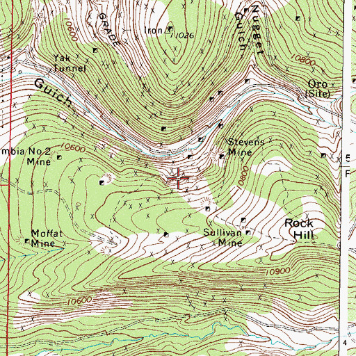 Topographic Map of Red Head Shaft, CO