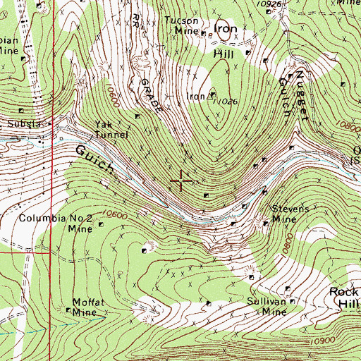 Topographic Map of Smuggler Mine, CO