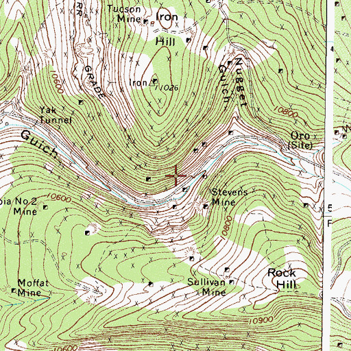 Topographic Map of Star of Hope Mine, CO