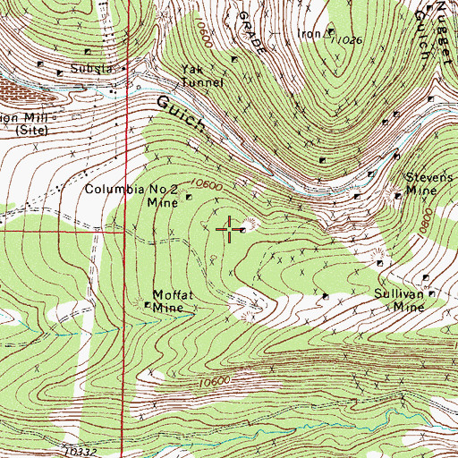 Topographic Map of Vining Shaft, CO