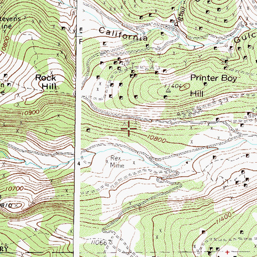 Topographic Map of Altoona Mine, CO