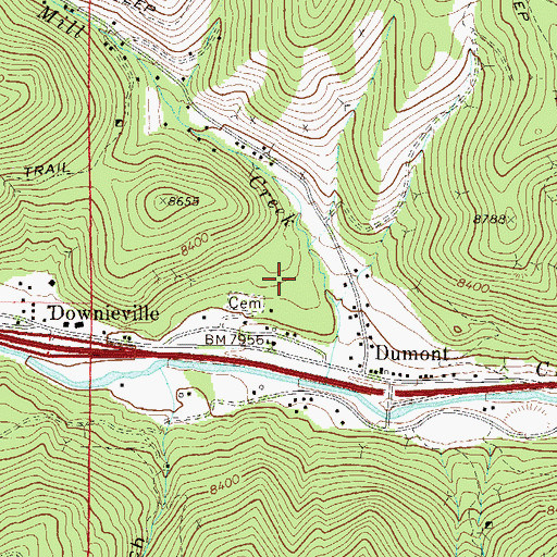 Topographic Map of Stella-Independence Shaft, CO