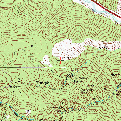 Topographic Map of Stephens Mine, CO