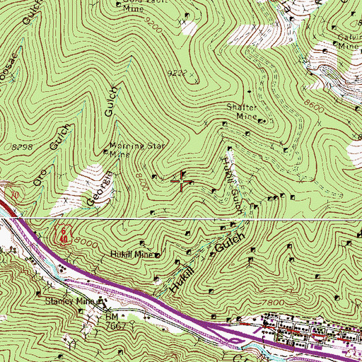 Topographic Map of Summit Mine, CO