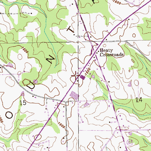 Topographic Map of Ider Post Office, AL