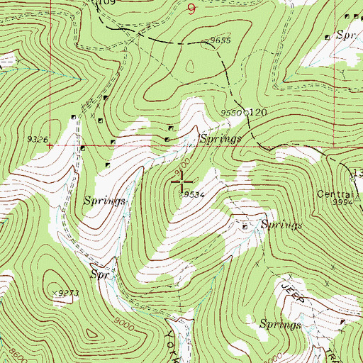 Topographic Map of University Mine, CO