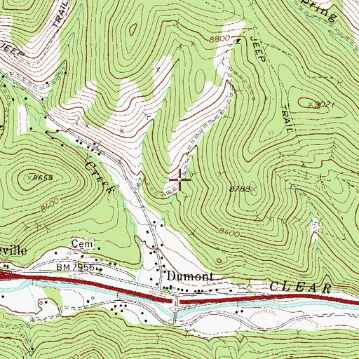Topographic Map of West End Tunnel Mine, CO