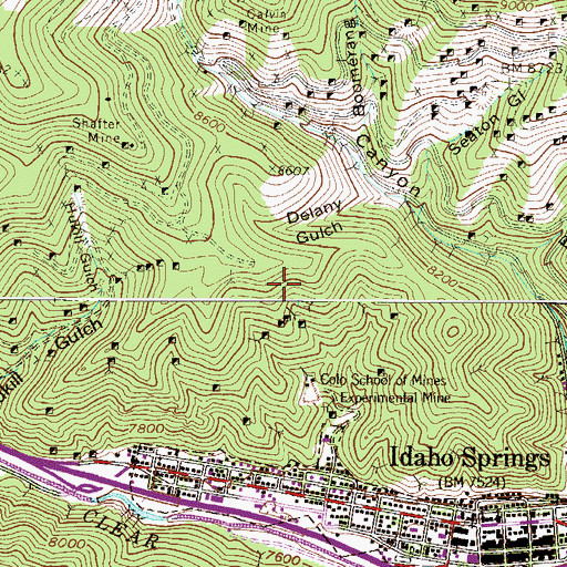 Topographic Map of Paxter Mine, CO