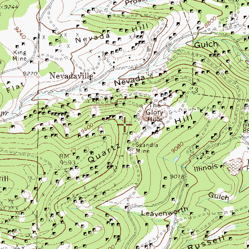 Topographic Map of Amazon Mine, CO