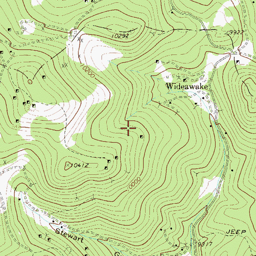 Topographic Map of Caledonia Lode Mine, CO