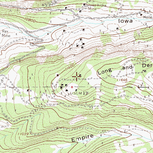 Topographic Map of Belcher Shaft, CO