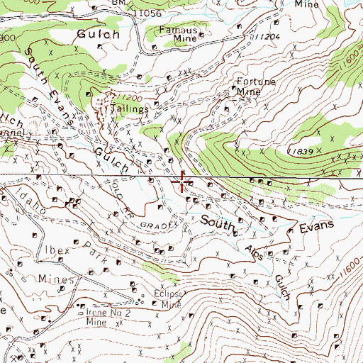 Topographic Map of Blanche Mine, CO