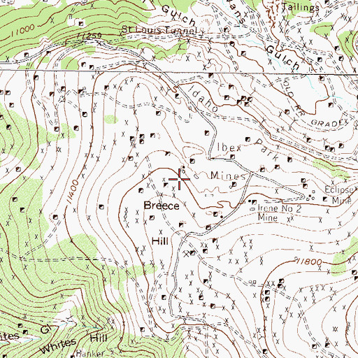 Topographic Map of Comstock Copper Mine, CO