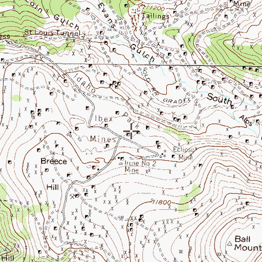 Topographic Map of Elk and Grey Swan Group Mine, CO