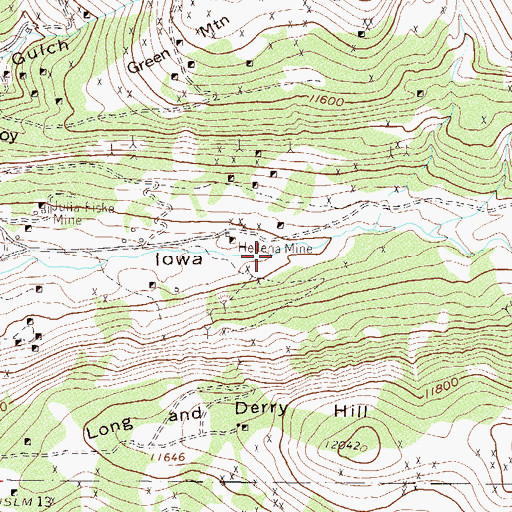 Topographic Map of Ella Beller Mine, CO