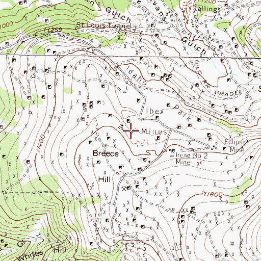 Topographic Map of Hopemore Mine, CO