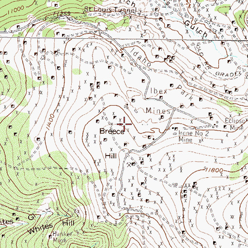 Topographic Map of Ontario Shaft, CO