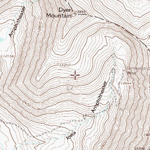 Topographic Map of Uintah Placer Mine, CO