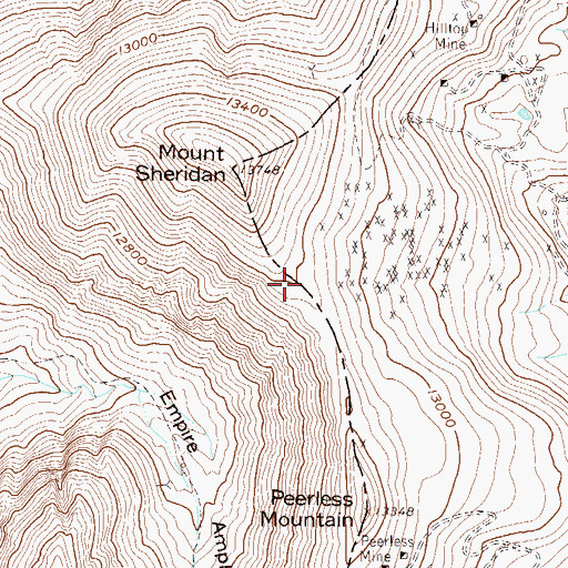 Topographic Map of Last Chance Mine, CO