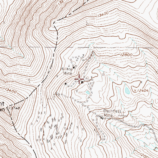 Topographic Map of Rob Roy Shaft, CO