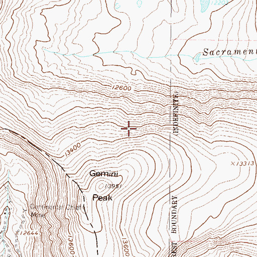 Topographic Map of Hilda Tunnel Mine, CO