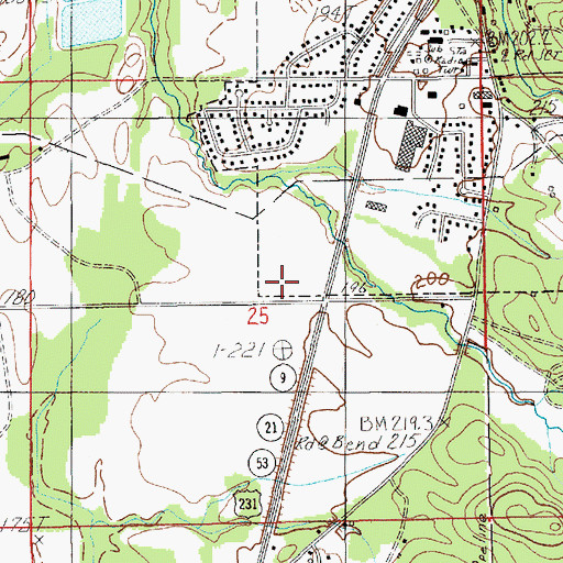 Topographic Map of Wetumpka Post Office, AL