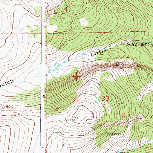 Topographic Map of Sherwood Mine, CO