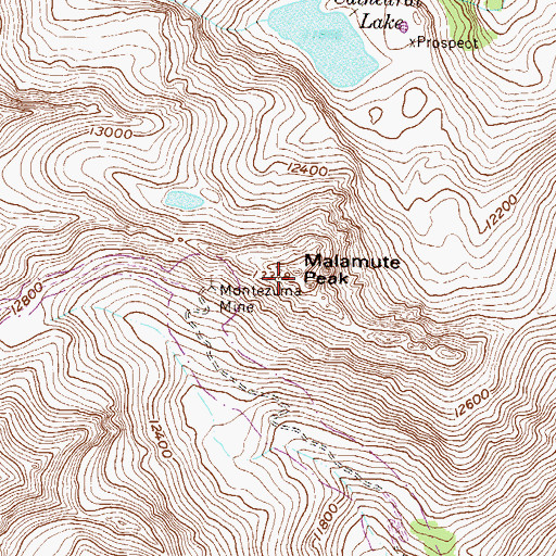 Topographic Map of Ainer Mine, CO