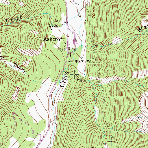 Topographic Map of Alpine Mine, CO