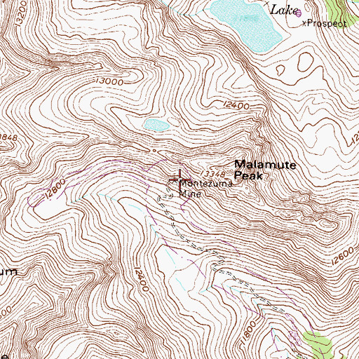 Topographic Map of Borealis Mine, CO