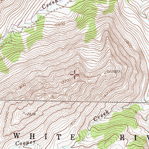 Topographic Map of Cooper Creek Mine, CO
