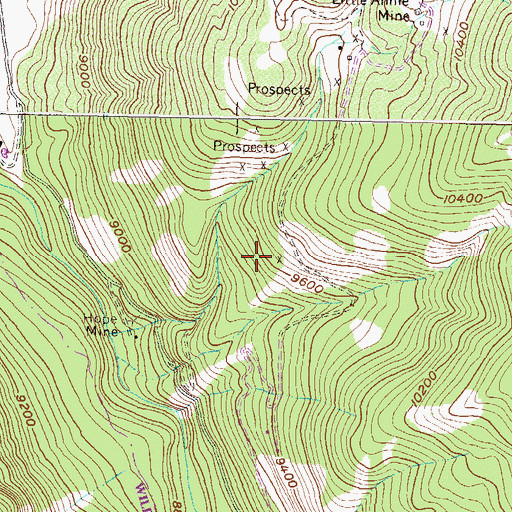 Topographic Map of Highland Tunnel Mine, CO